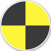 Crash test stickers de vinyle mannequin | noir et  (Devant)