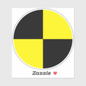 Crash test stickers de vinyle mannequin | noir et  (Feuille)