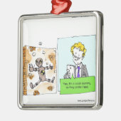 Crash Text Dummy Funny Metalen Ornament (Links)