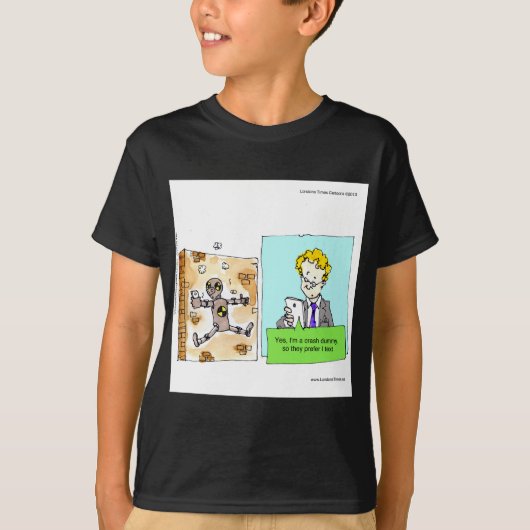 Crash Text Dummy Funny T-shirt (Voorkant)