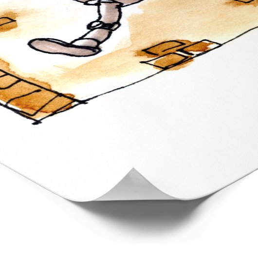 Crash Texte Dummy Funny Poster (Coin)