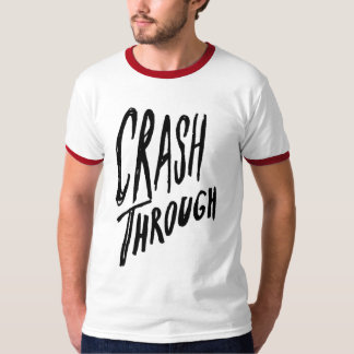 Crash Through Logo Red Ringer T-shirt