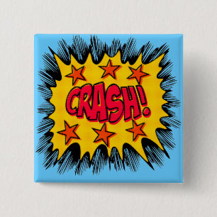 Crash Vierkante Button 5,1 Cm