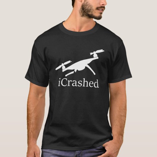 Crashed Drone Dark T-Shirt (Voorkant)