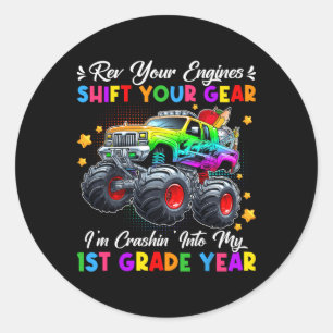 Crashen tegen mijn monstertruck voor de eerste kla ronde sticker