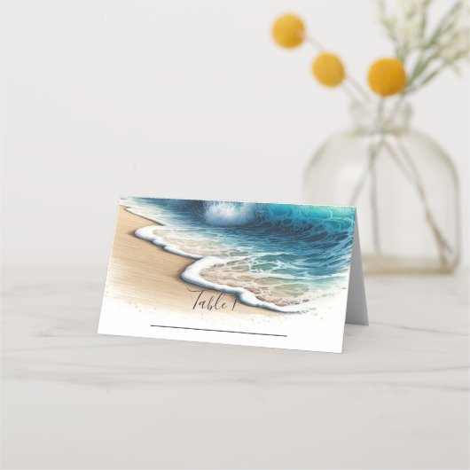 Crashende oceaan golven kust strand bruiloft zitpl (Achterkant)