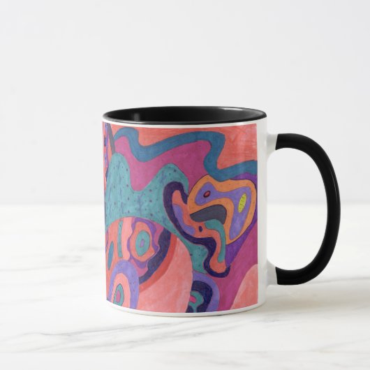 Crashers de lune, Mug d'art Abstrait (Droite)