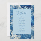 Crashing blue oceaangolven namen en seating chart kaart (Voorkant)