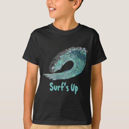 Crashing Blue Wave, Surf omhoog! T-shirt (Voorkant)