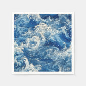 Crashing blue waves Napkins Servet (Voorkant)