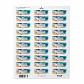 Crashing Ocean Waves Kuststrand Bruiloft Etiket (Full Sheet)