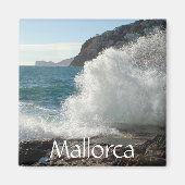 Crashing Surf op Rocks, Mallorca, Spanje Magneet (Voorkant)