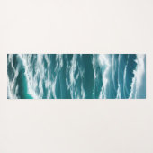 Crashing turquoise oceaangolven yogamat (Achterkant (horizontaal))