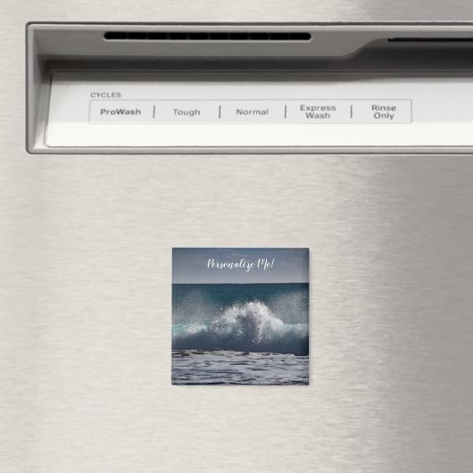 Crashing Wave in Ocean Zee Personalized Magneet (Insitu (Vaatwasser))