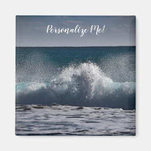 Crashing Wave in Ocean Zee Personalized Magneet