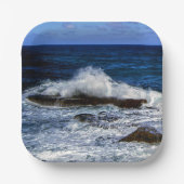 Crashing Wave On Rock Formation Paper Bord (Voorkant)