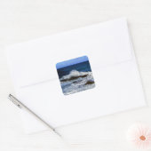Crashing Wave On Rock Formation Square Sticker (Envelop)