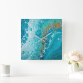 Crashing Wave Vierkante Klok (Huis)