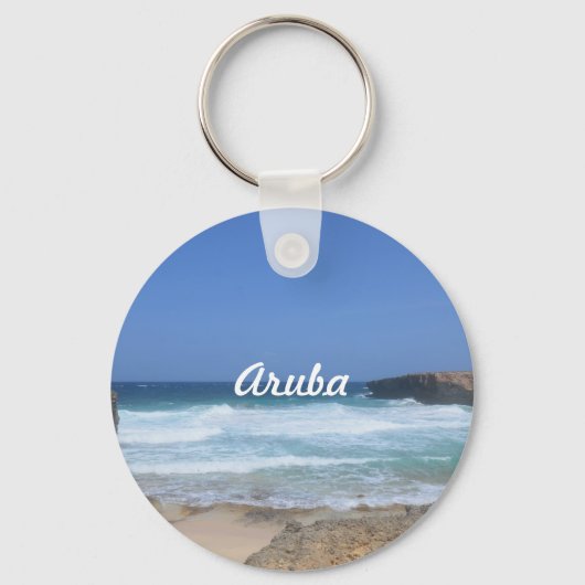 CrashWaves op Boca Keto in Aruba Sleutelhanger (Voorkant)