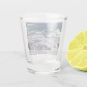 CrashWaves op Rocks Shot Glass Glas (Achterkant)