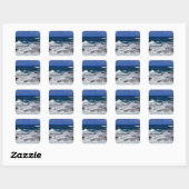 CrashWaves op Rocks Square Sticker (Vel)