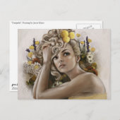 "Craspedia" Briefkaart van schilderijen (Voorkant / Achterkant)