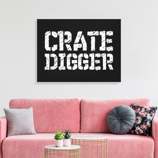 Crate Digger Canvas Afdruk (Insitu (Woonkamer))