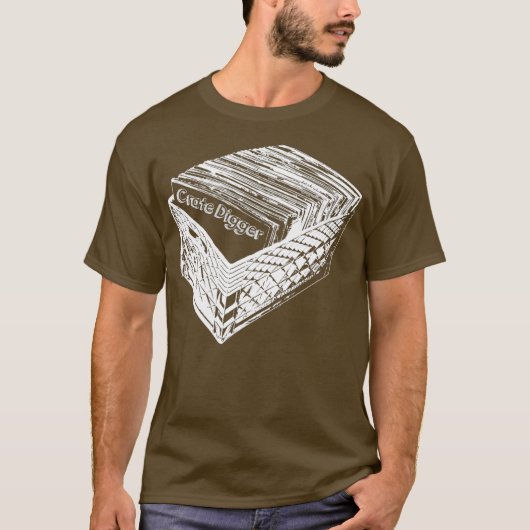 Crate Diggers TShirt Record Collector DJ Tee (Devant)