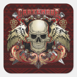 Cratemade Skull avec autocollant d'ailes