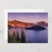 Crater Lake bij Sunset Briefkaart (Voorkant / Achterkant)