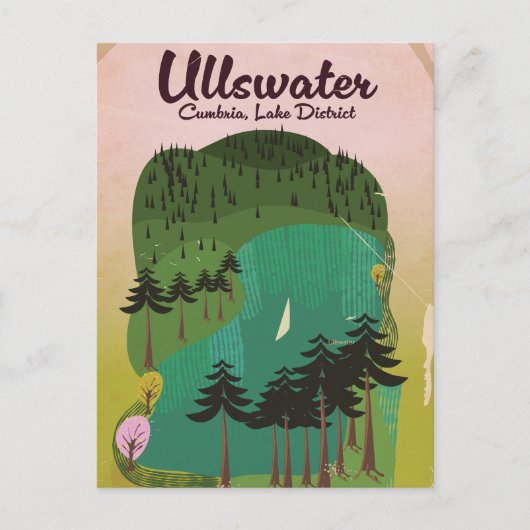 Crater lake Canada Reisposter Briefkaart (Voorkant)