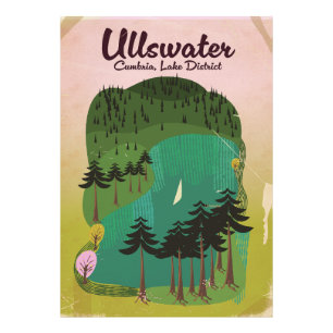 Crater lake Canada Reisposter Foto Afdruk