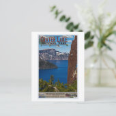 Crater Lake - Informationeel Poster Briefkaart (Staand voorkant)