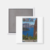 Crater Lake - Informationeel Poster Magneet (Voorkant / Achterkant)