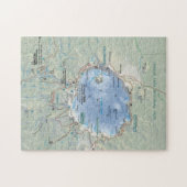 Crater Lake-kaart puzzle Legpuzzel (Horizontaal)
