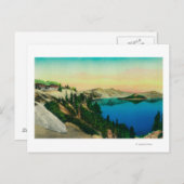 Crater Lake Lodge over het meer Briefkaart (Voorkant / Achterkant)