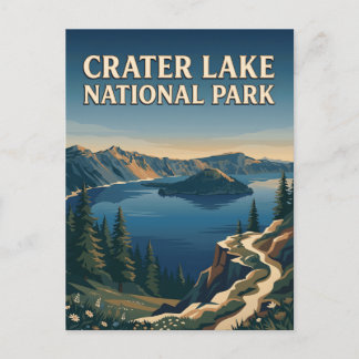 Crater Lake National Park Oregon Reisposter Briefkaart
