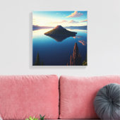 Crater Lake Oregon Canvas Afdruk (Insitu (Woonkamer))