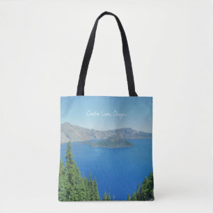Crater Lake Oregon Casual typografie Foto Draagtas