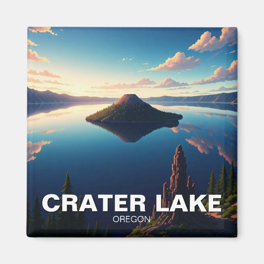 Crater Lake Oregon Magneet (Voorkant)