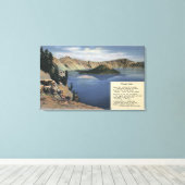 Crater Lake, Oregon - Observatie Canvas Afdruk (Insitu (Houten vloer))