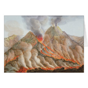 Cratère du mont Vésuve d'un dessin original