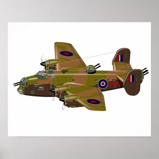 Cratoon retro bombommenwerper poster (Voorkant)