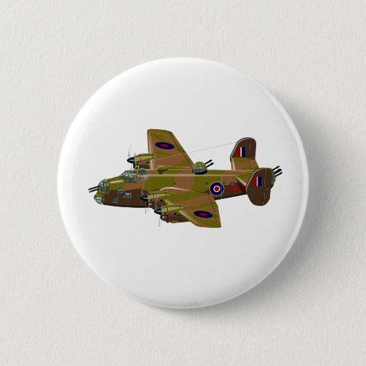 Cratoon retro bombommenwerper ronde button 5,7 cm (Voorkant)