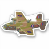 Cratoon retro bombommenwerper sticker (Voorkant)