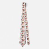 CRAVATE 和柄の着物、鶴、白と青と赤、シームレス柄 (Devant)