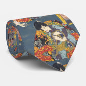 CRAVATE 日本の伝統歌舞伎、忍者スタイルの錦絵 (Roulé)