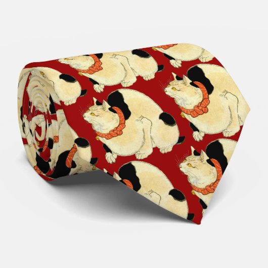Cravate 日 本 猫, 芳 Japonais Chat, Kuniyoshi, Ukiyo-e (Roulé)