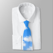 CRAVATE 繁みの中から見てるにゃん猫(青空) ネクタイ (Attaché)