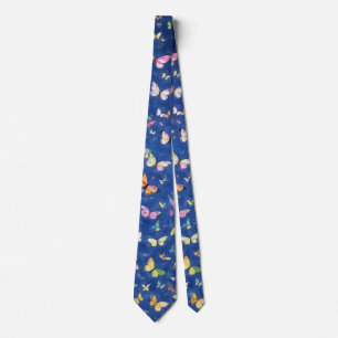 Cravate 1000 Papillons Bleus